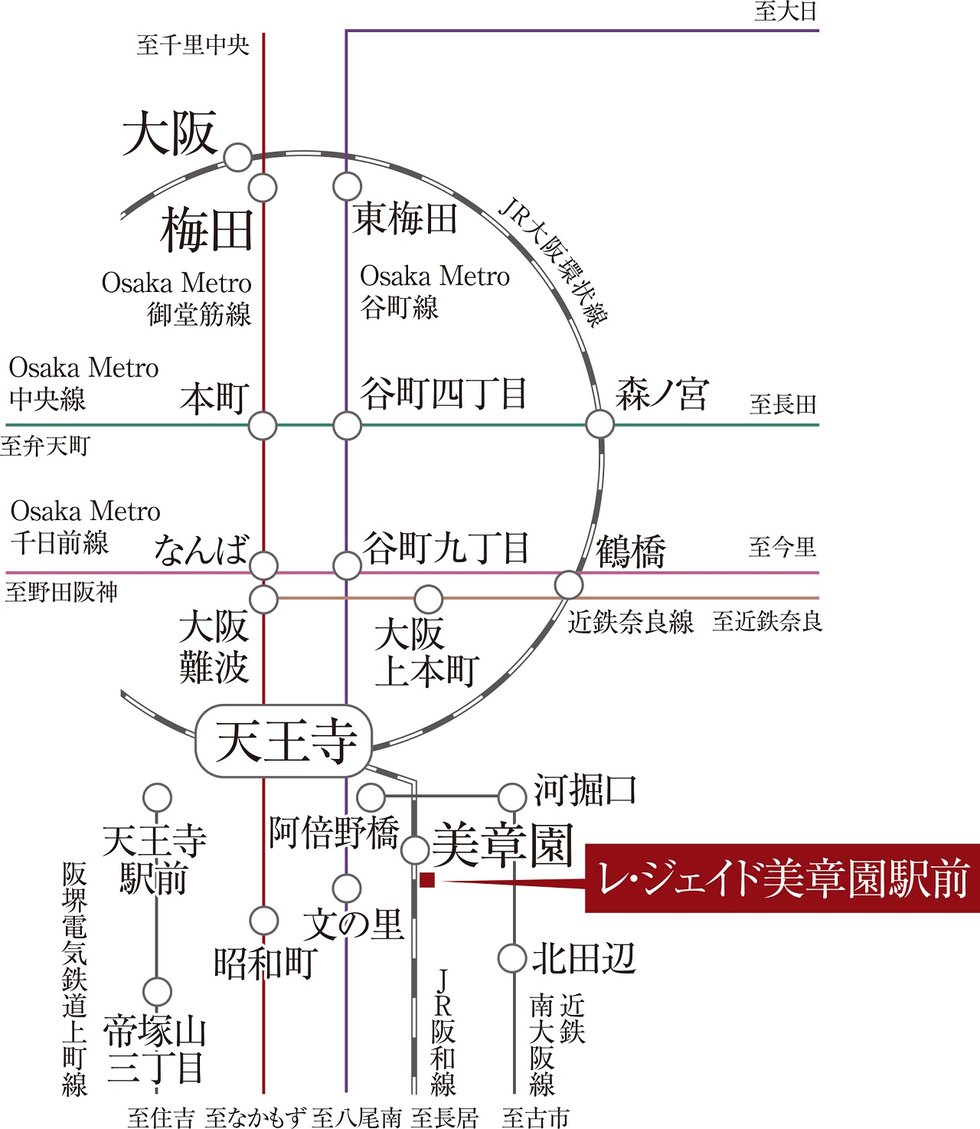 アクセスと賑わいの「天王寺」へ1駅2分