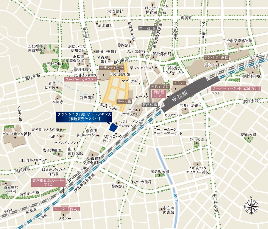 現地・現地販売センター案内図