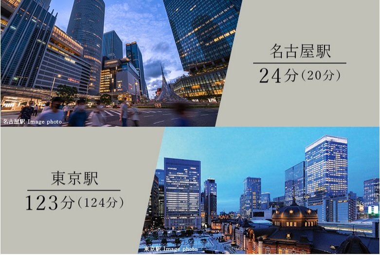 名古屋へ24分。
2駅4路線利用可能のアクセス。
