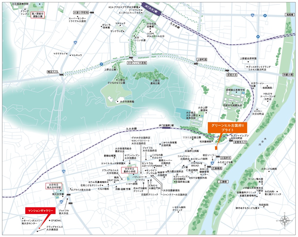現地・マンションギャラリー案内図