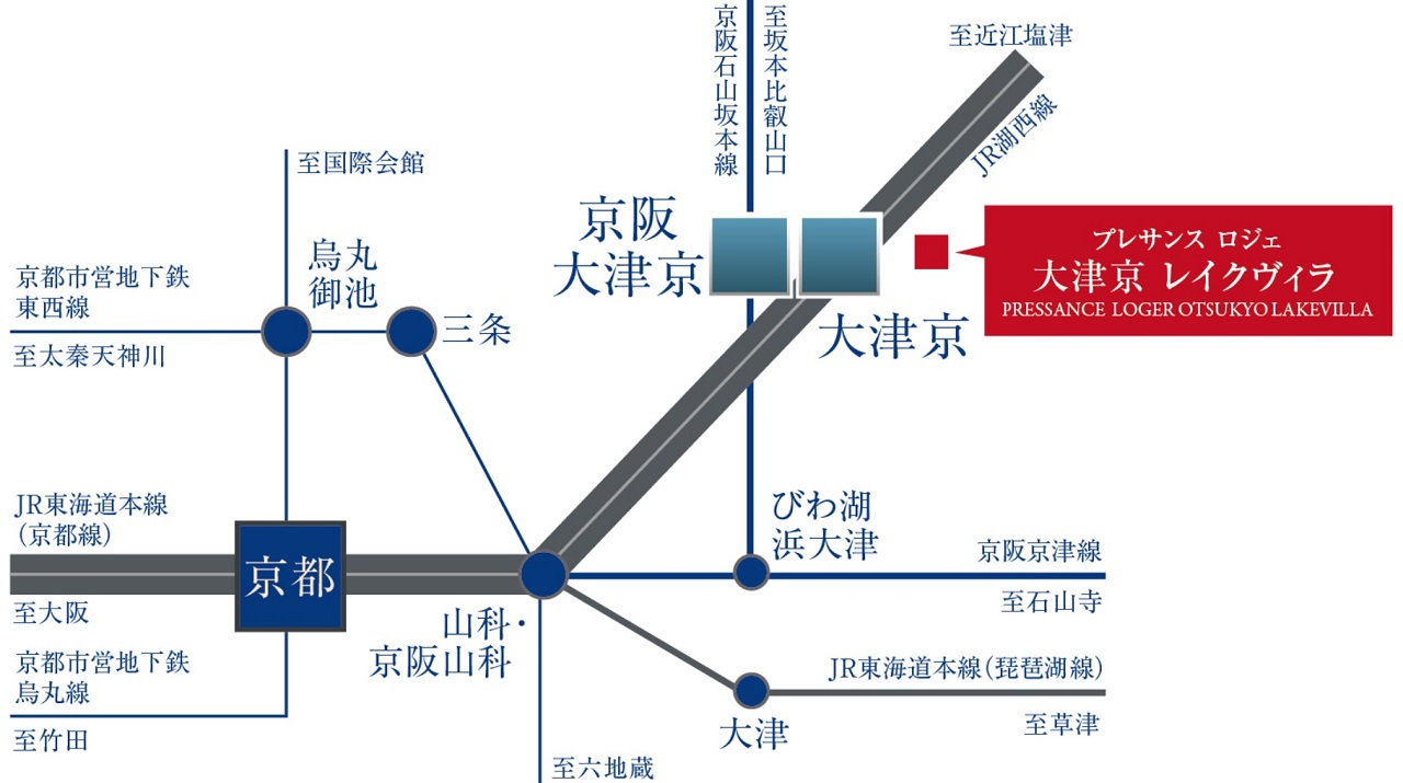 TRAIN ACCESS
京都の中心部も、大阪方面も、自在に快適アクセス。