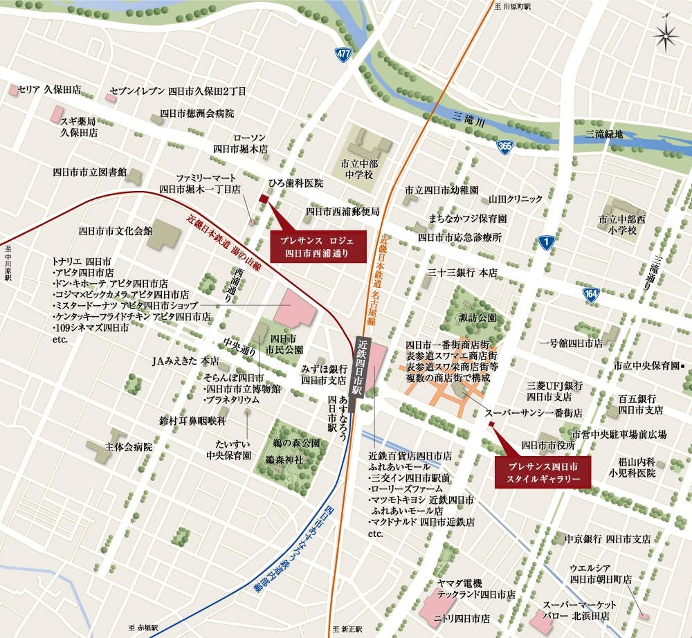 現地・スタイルギャラリー案内図