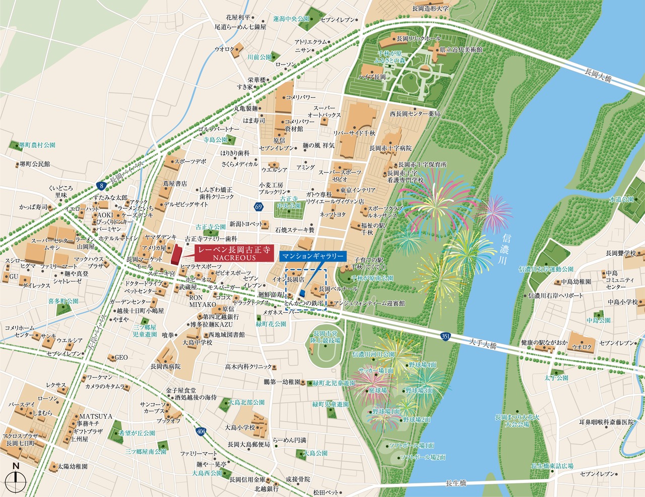 現地・マンションギャラリー案内図