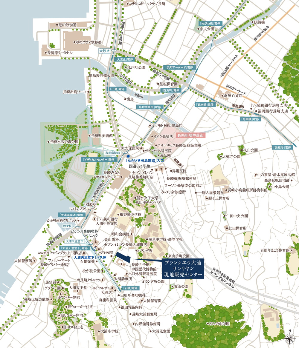 現地・販売センター案内図