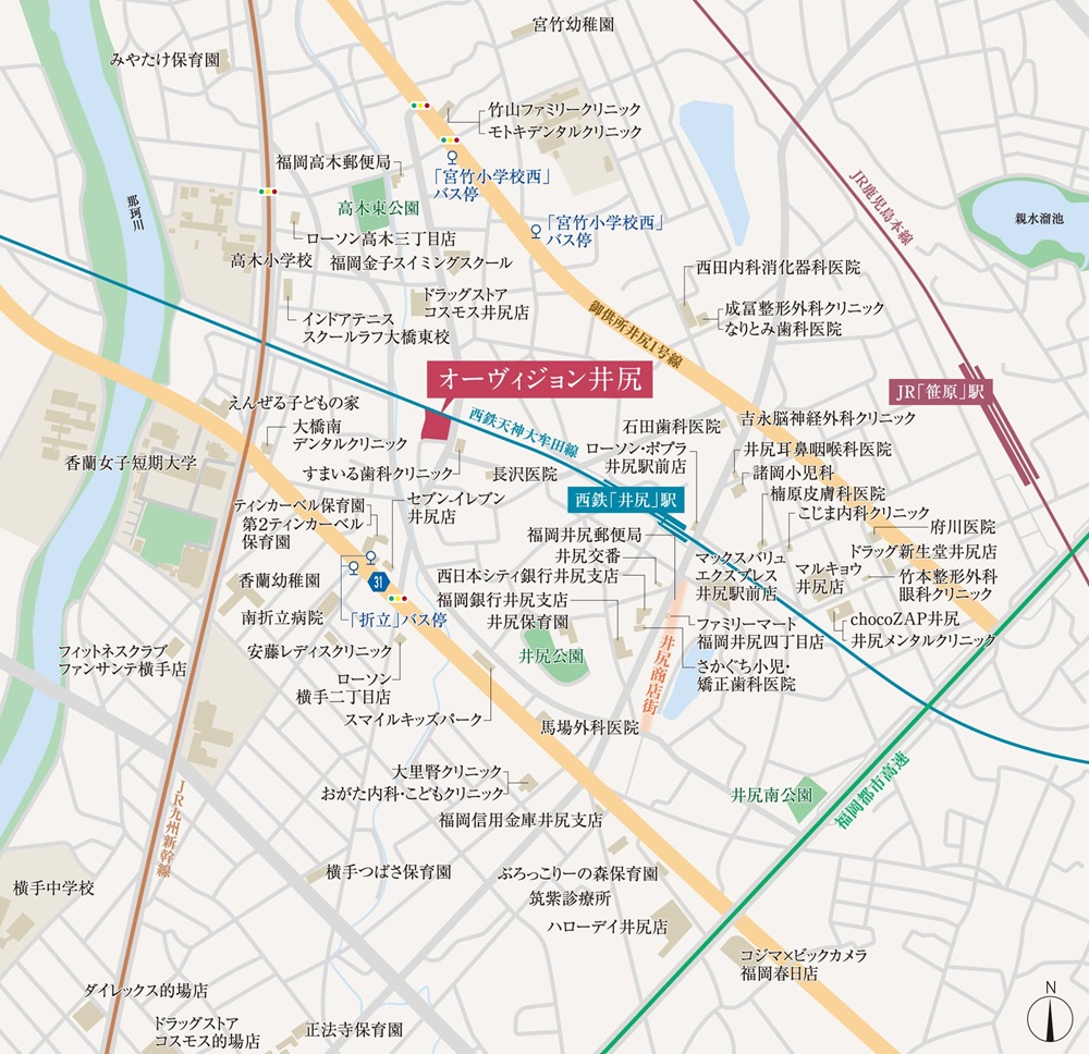 現地・モデルルーム案内図