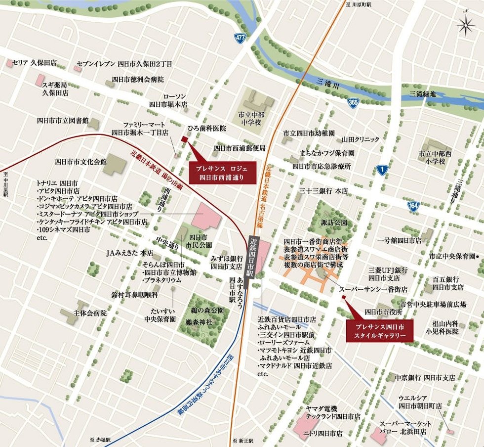 現地・スタイルギャラリー案内図