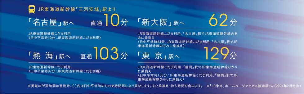 ビジネスやレジャーなど、目的毎に2駅を使い分けるアクセス利便