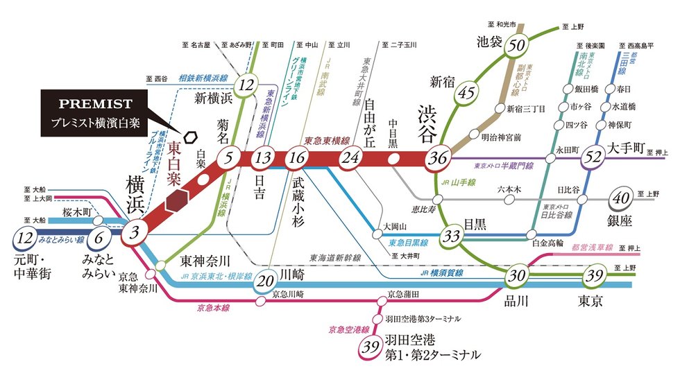 「東白楽」駅発