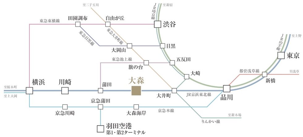 ACCESS
2路線2駅を利用でき、都心へも空港へもスムーズにアクセス。