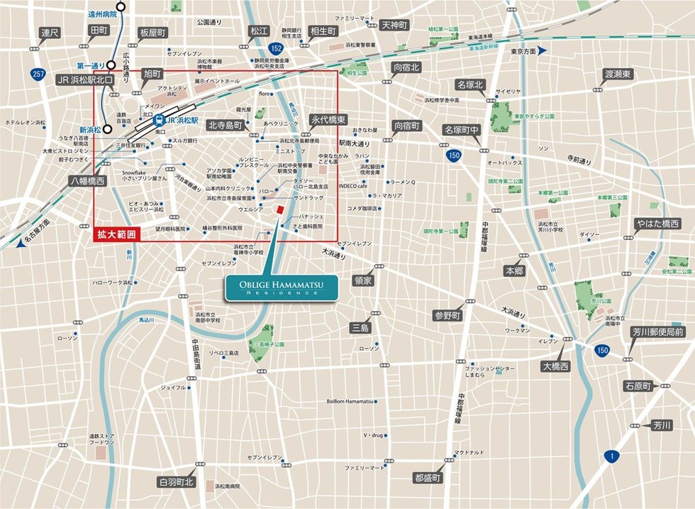 現地案内図(広域図)