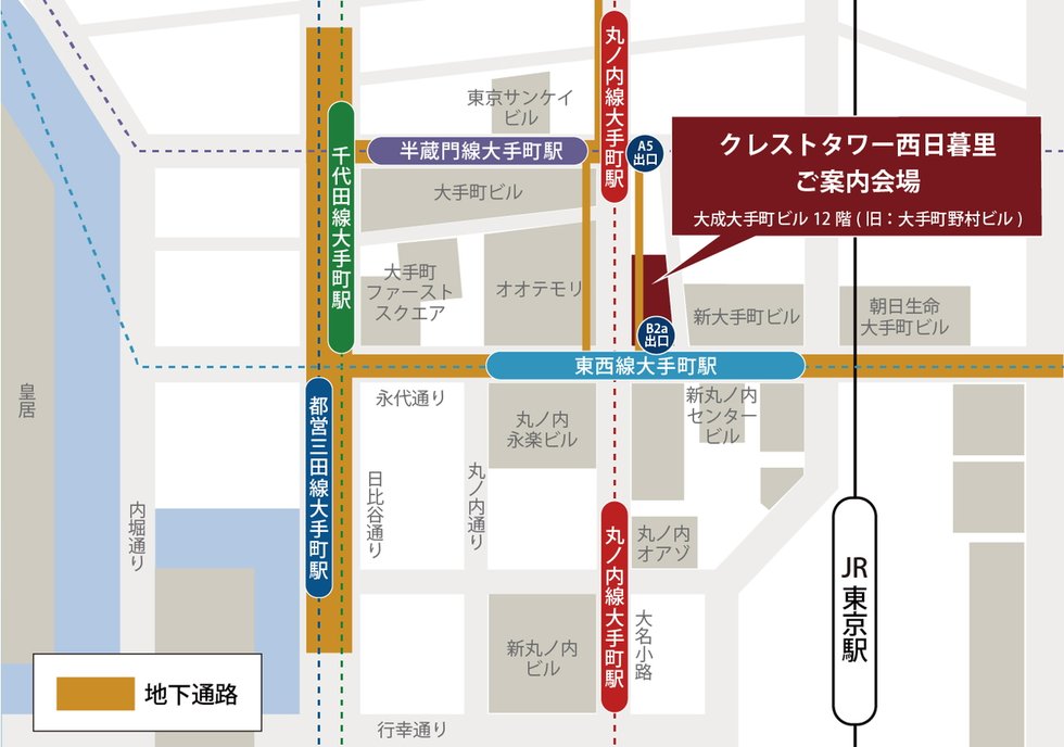 「クレストタワー西日暮里」ご案内会場 案内図