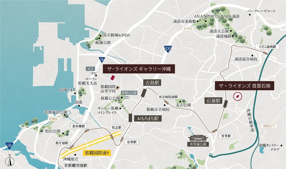 現地案内図・マンションギャラリー案内図