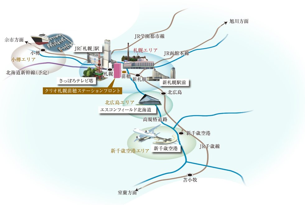 話題のスポットや空港へスムーズなアクセスを叶えるJR線。