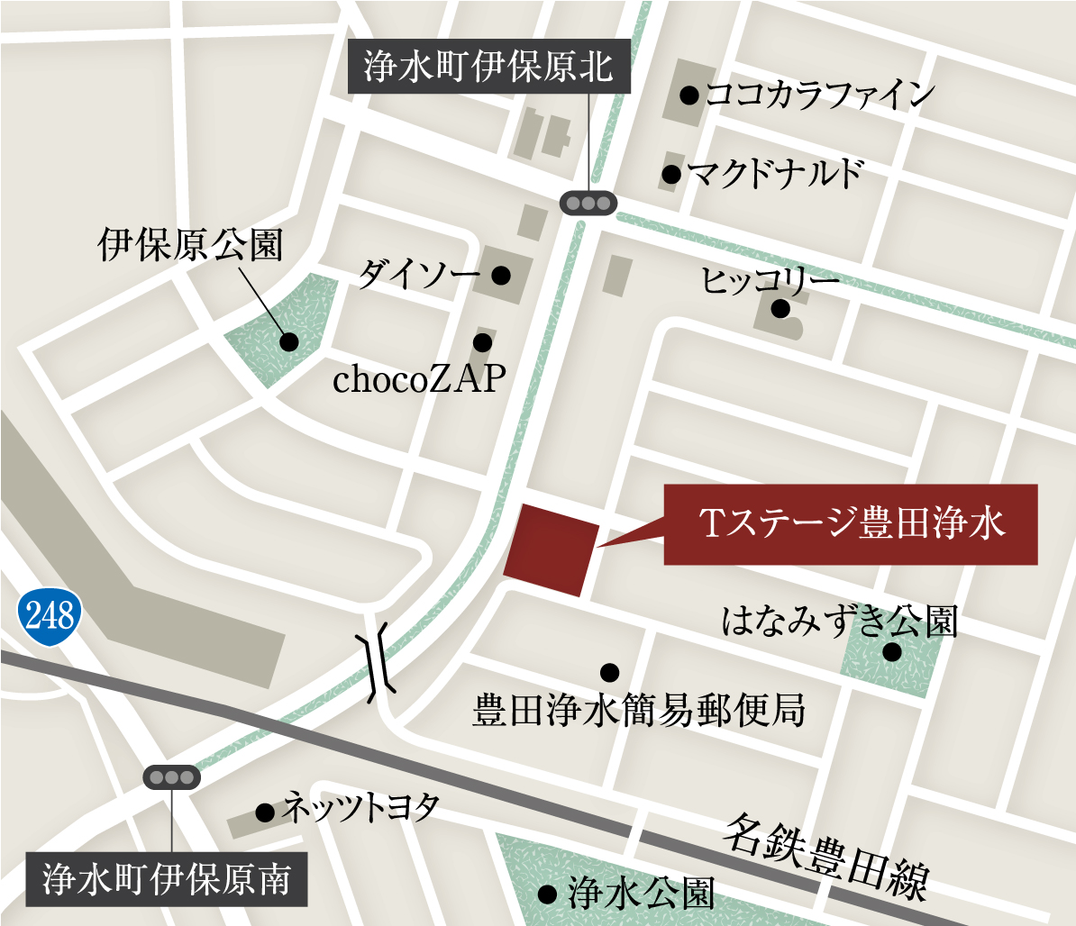 現地案内図(狭域)