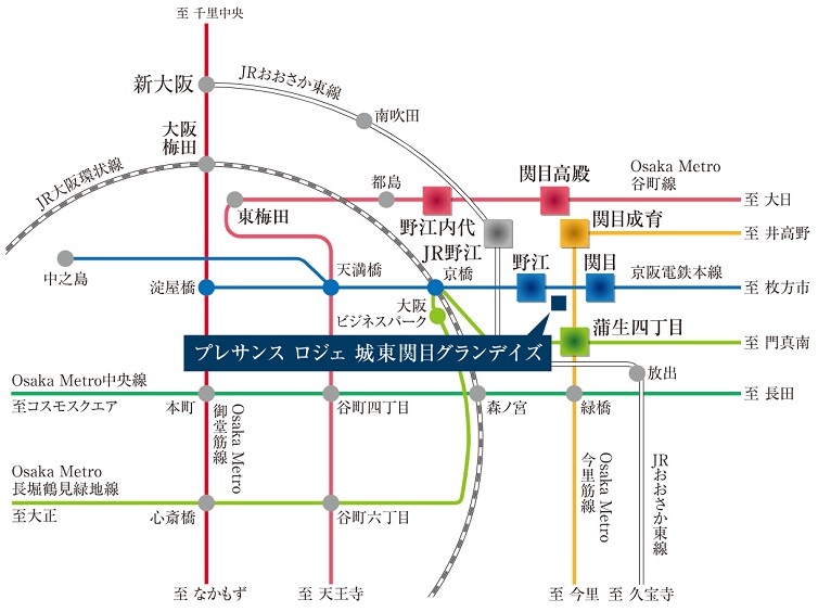 Multi Access
Osaka Metro・京阪・JR。大阪都心の主要路線を使いこなす。