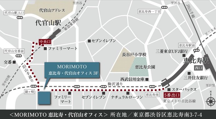 恵比寿・代官山ギャラリー案内図