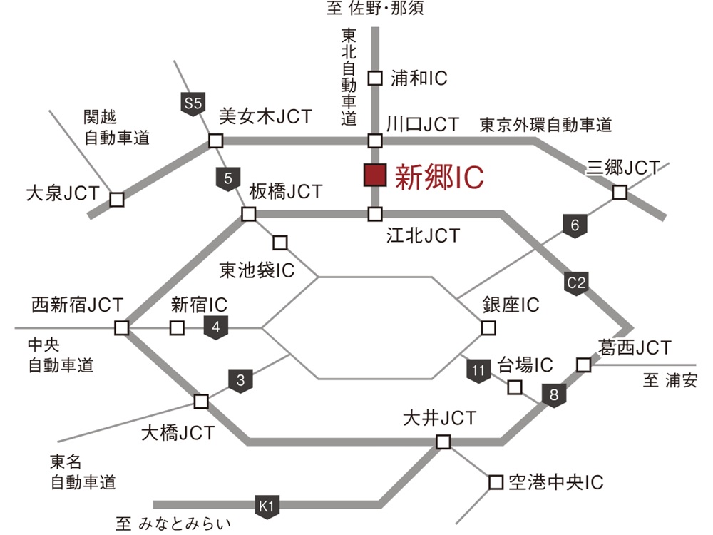 CAR ACCESS
充実のロードネットワークで休日の外出も思いのままに。