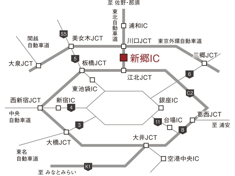 CAR ACCESS
充実のロードネットワークで休日の外出も思いのままに。