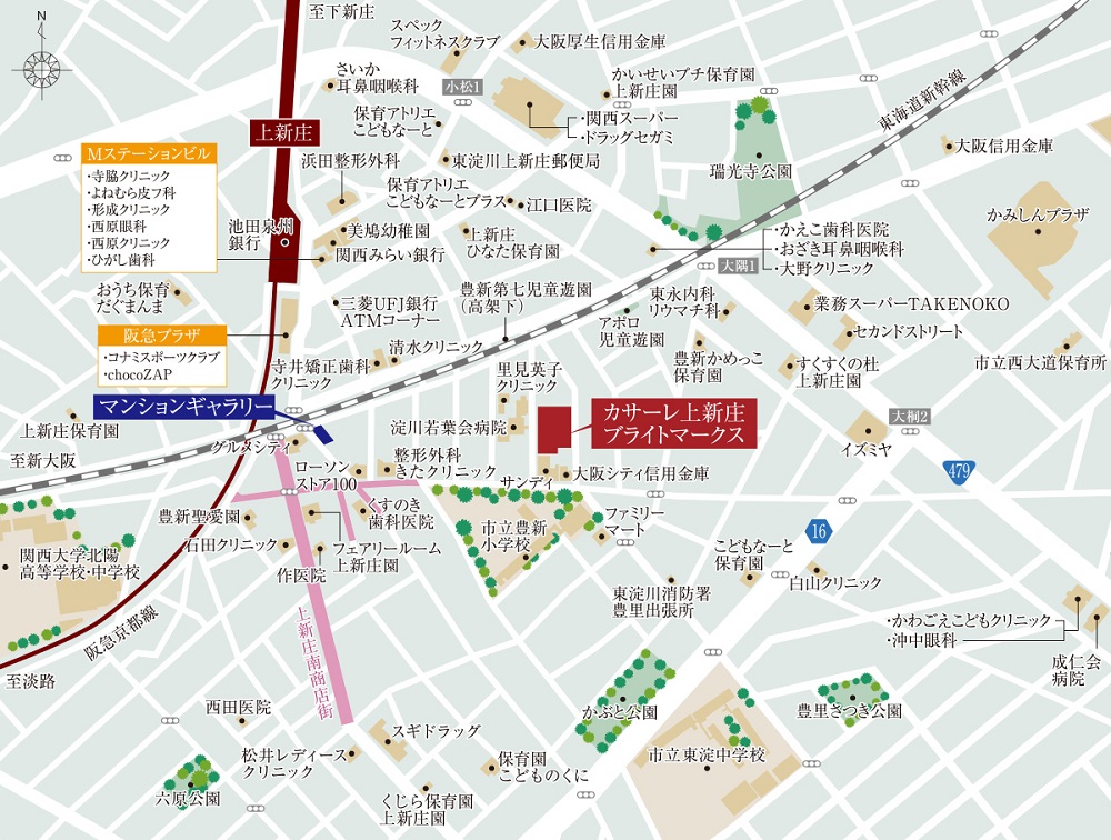 現地案内図・マンションギャラリー案内図