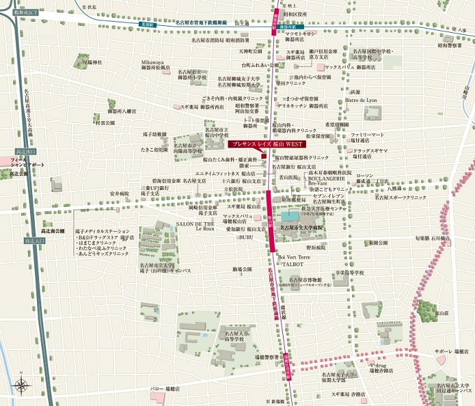 現地・マンションサロン案内図（WEST）