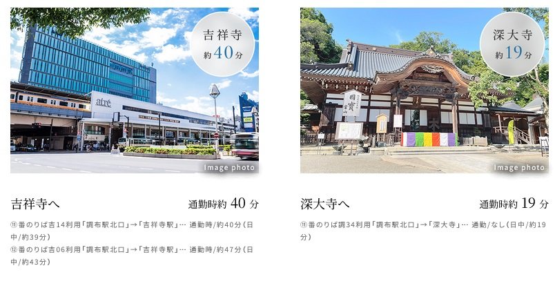 京王線「調布」駅より