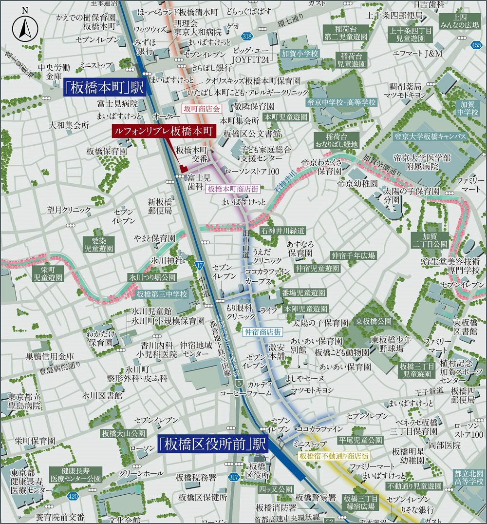 現地案内図(広域)