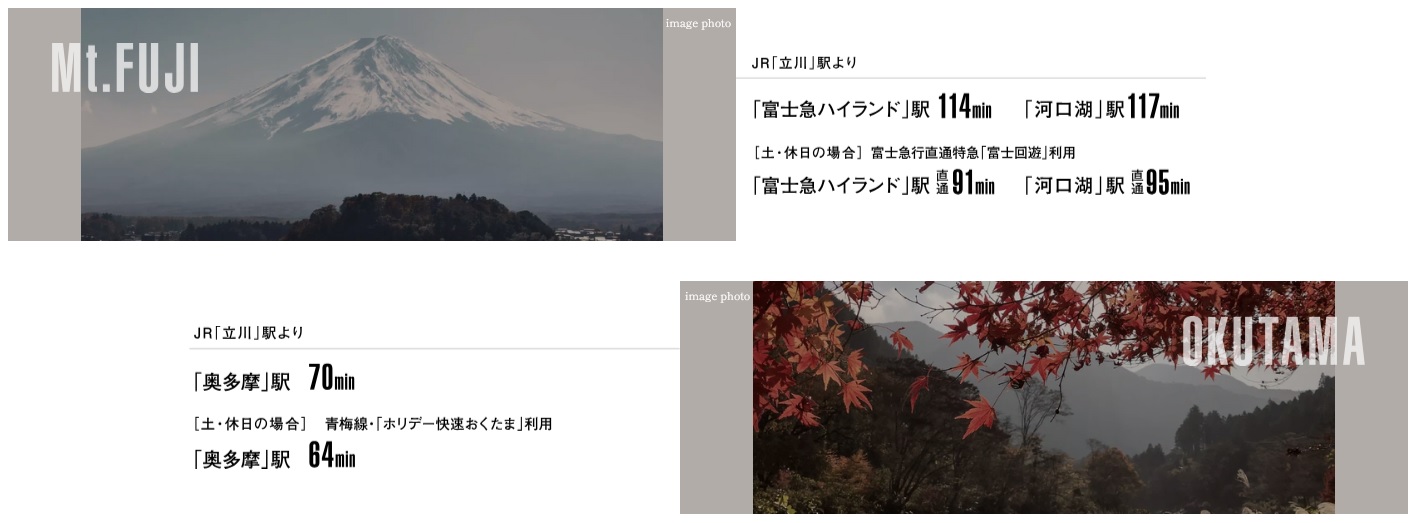 ちょっと足を伸ばして休日レジャーに使えるアクセスライン