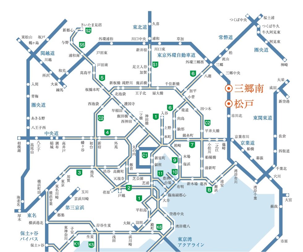 週末のレジャーやドライブに、快適な高速道路アクセス。