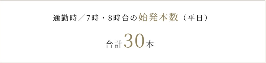 相鉄本線「海老名」駅はもちろん小田急線「海老名」駅からも始発電車が運行。