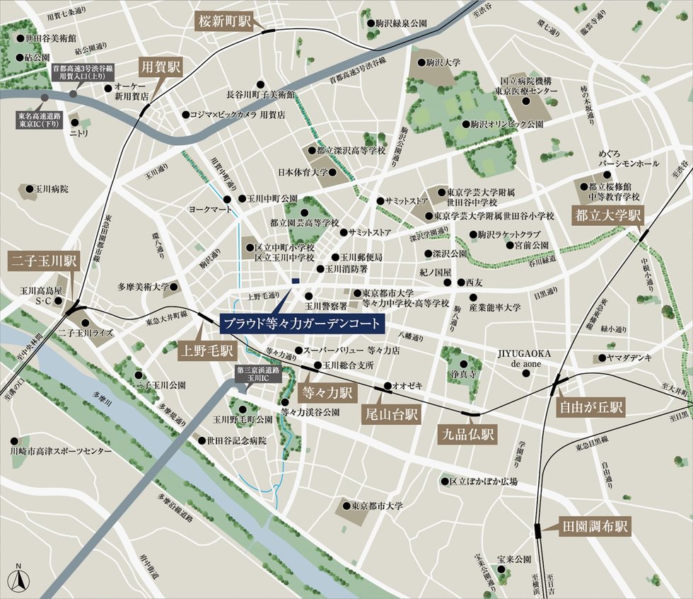 現地案内図（広域）