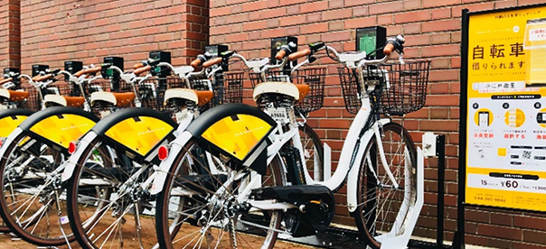 敷地内(オヴェスト)にHELLO CYCLINGポートを設置。