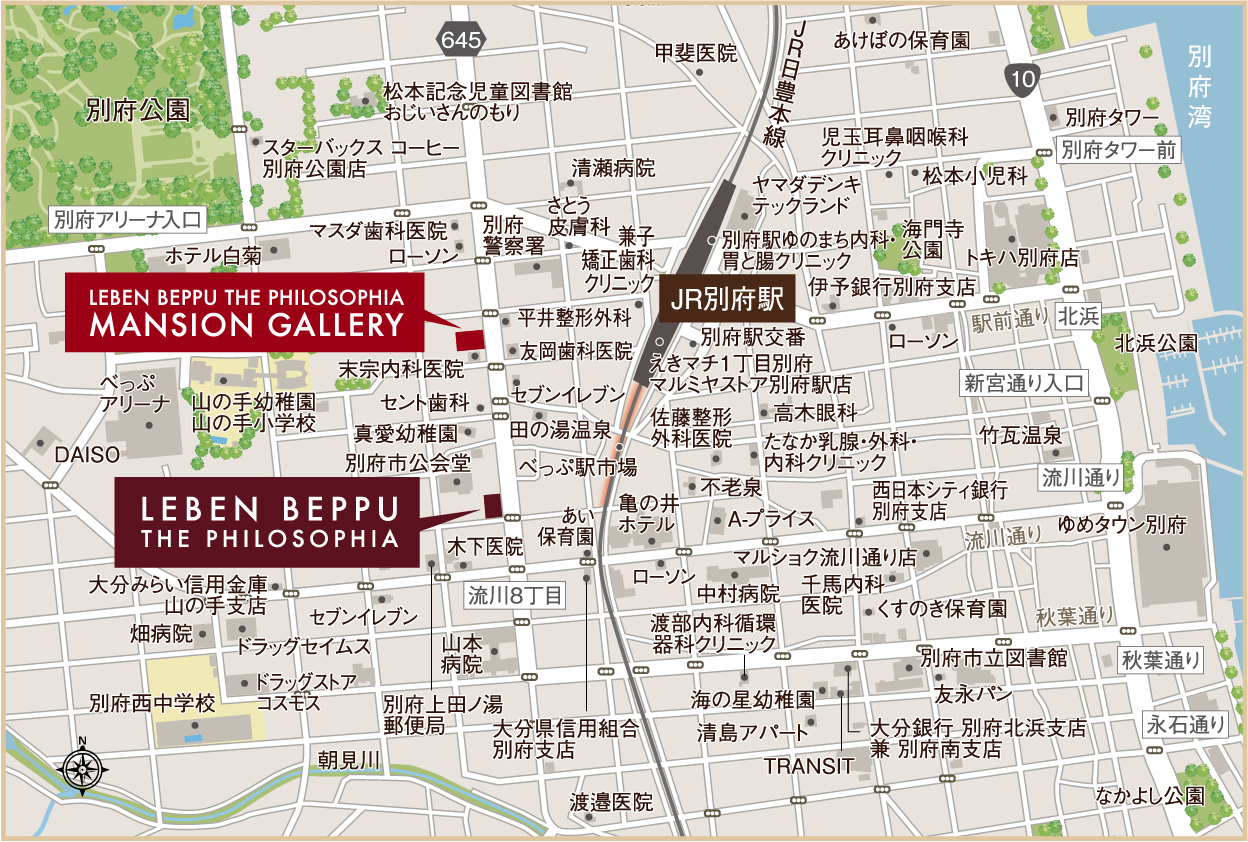 現地・マンションギャラリー案内図