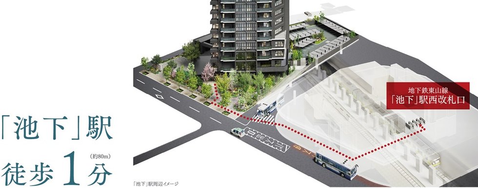地下鉄東山線「池下」駅、徒歩1分。