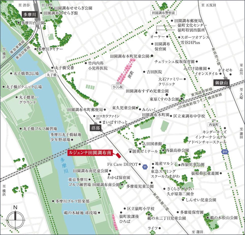 現地案内図(広域)
