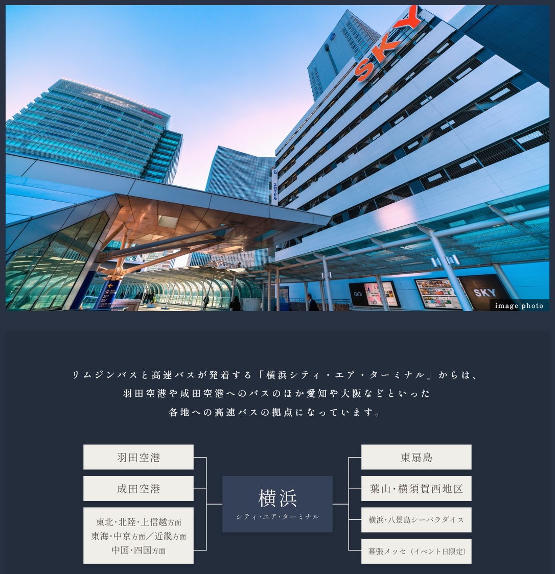 横浜と日本各地を結ぶバスターミナル
「横浜シティ・エア・ターミナル」