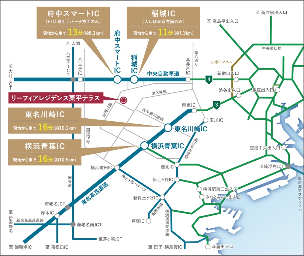 ショッピングやレジャーなど、クルマ利用で様々なスポットへ。