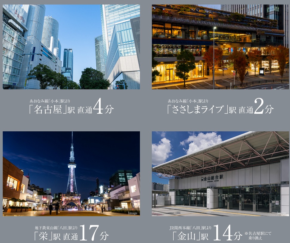 名古屋駅へ直通。都心主要エリアへも至近。