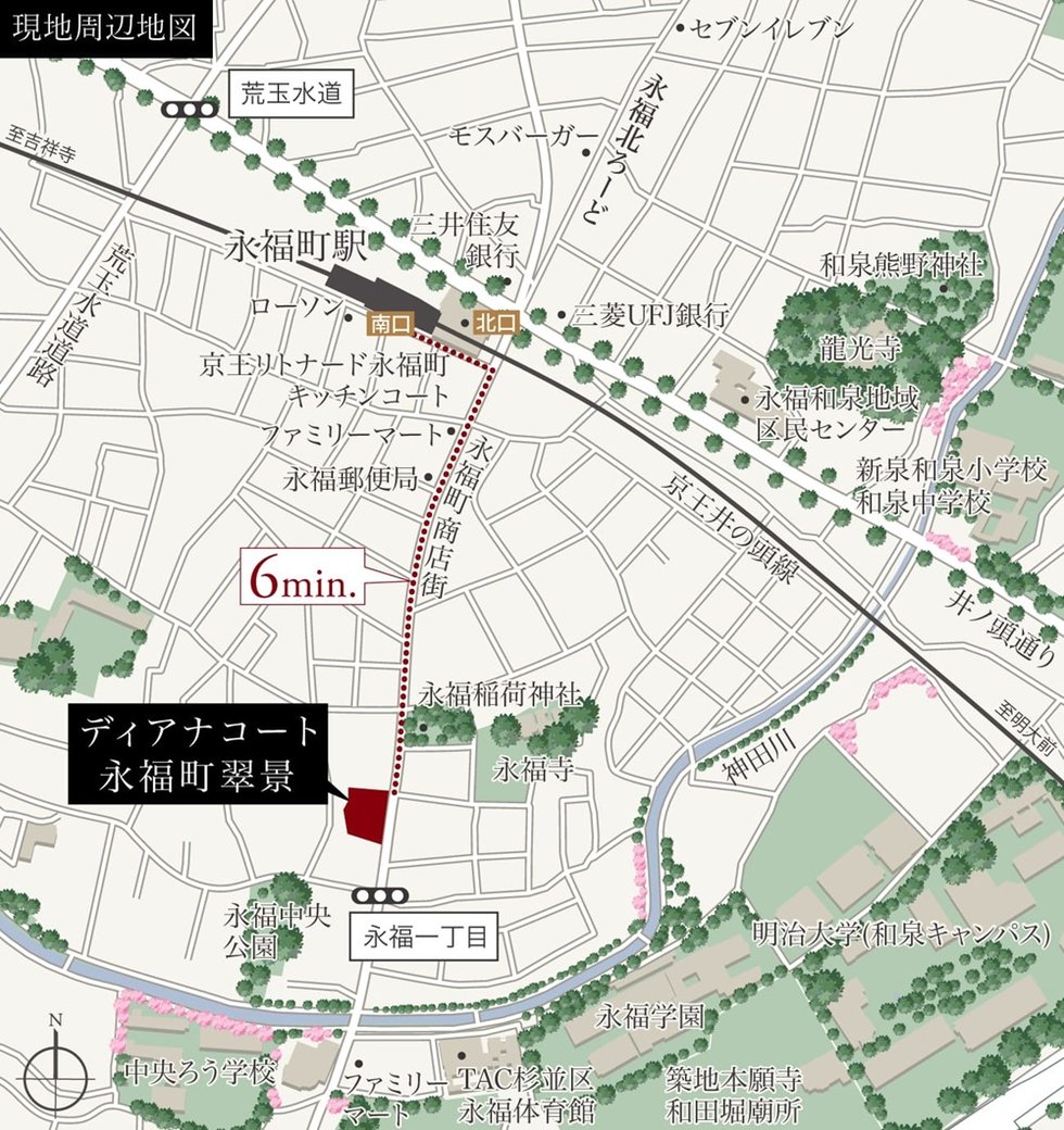 現地周辺地図(狭域)