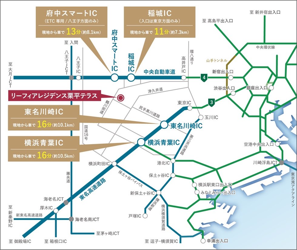 ショッピングやレジャーなど、クルマ利用で様々なスポットへ。