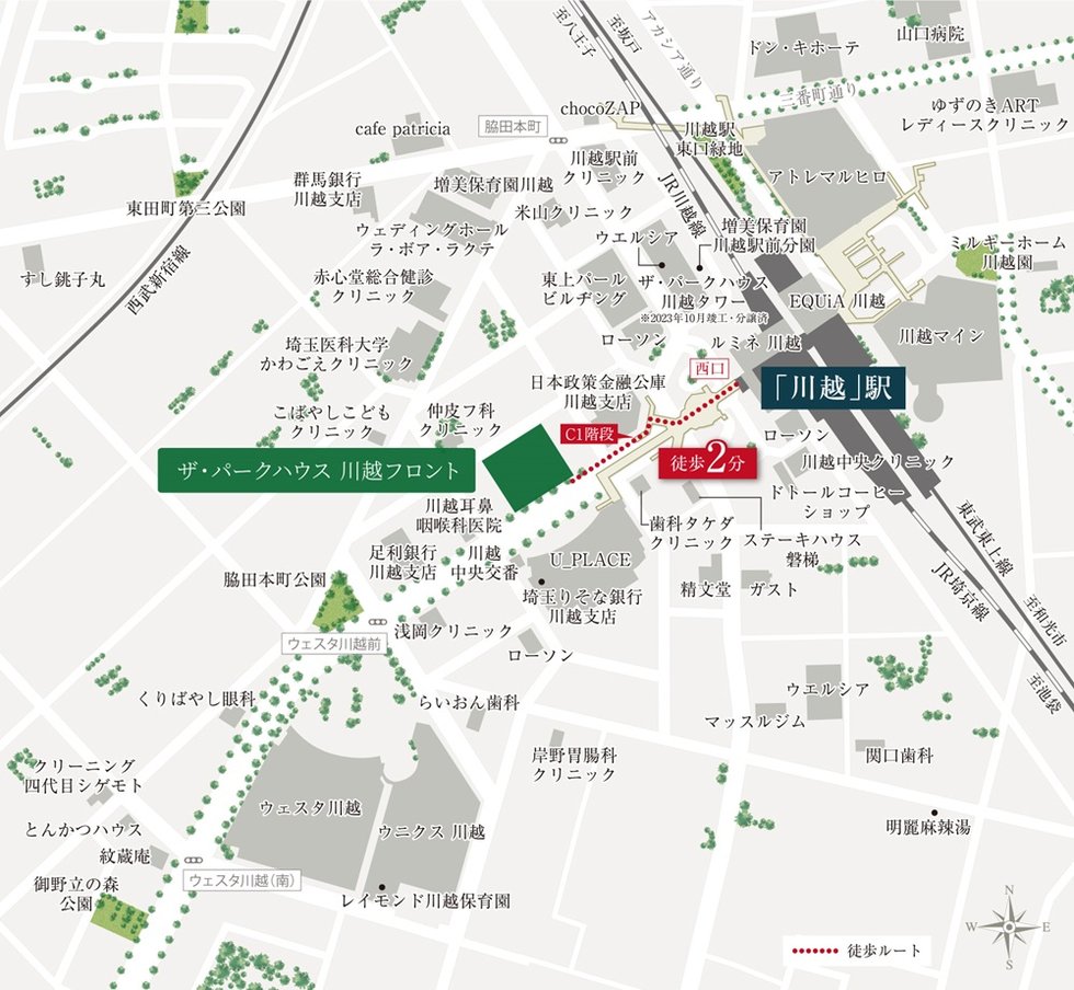 現地案内図（狭域）