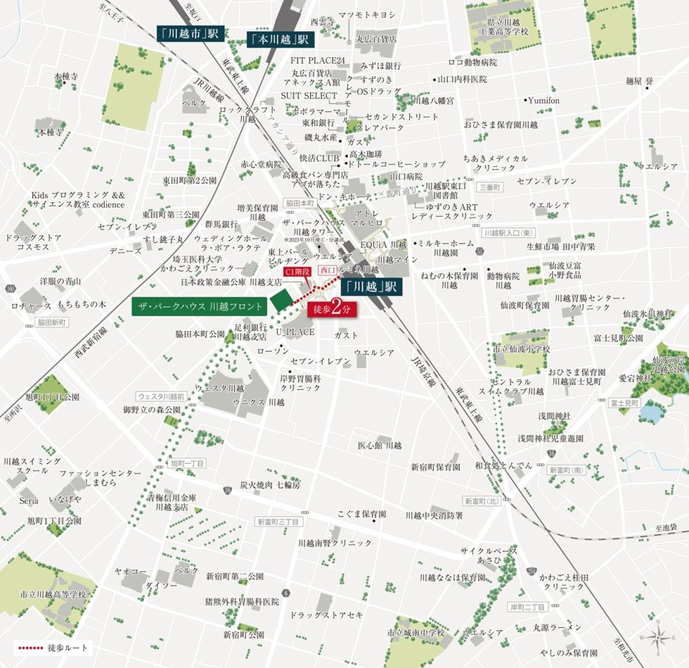 現地案内図（広域）