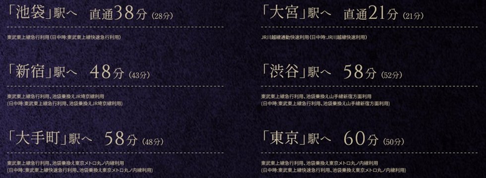 3駅3路線
池袋､新宿､渋谷､横浜へ軽やかに思うままに