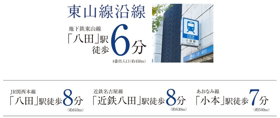 〈4駅4路線利用〉