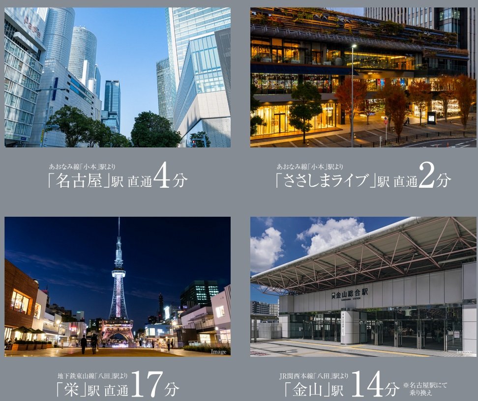 名古屋駅へ直通。都心主要エリアへも至近。