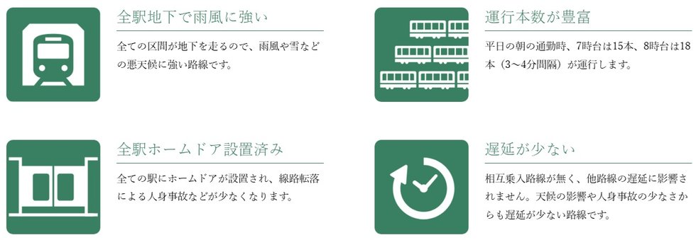 OEDO LINE MERIT
都営大江戸線の多彩なメリット
