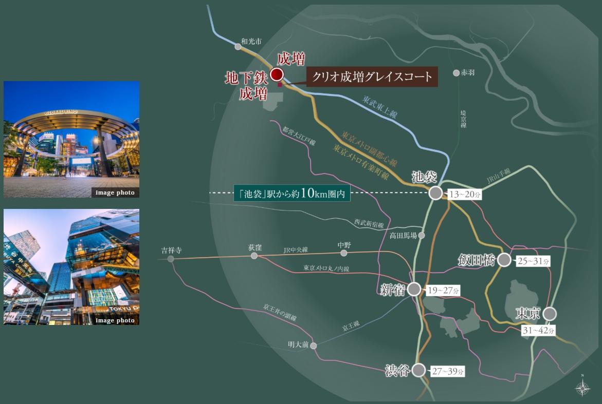 2駅3路線※1利用で、都心ターミナル駅へダイレクトアクセス