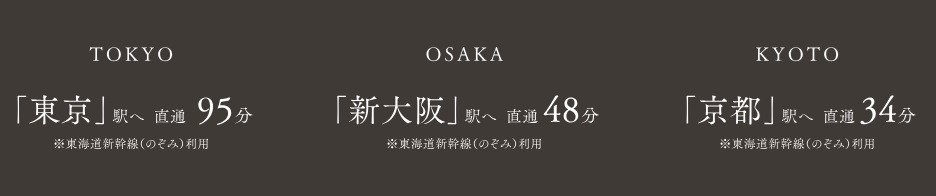 SINKANSEN
快適な新幹線アクセスで、オンもオフも充実