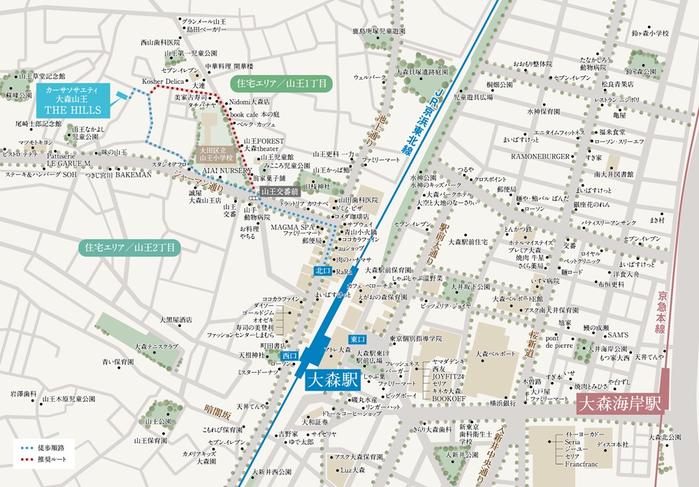 現地インフォメーションサロン案内図(ザ・ヒルズ)