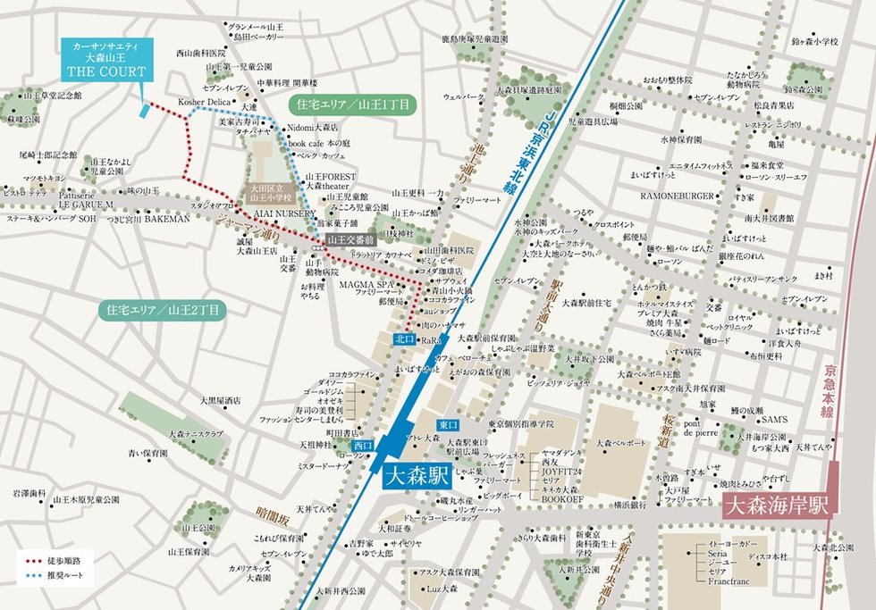 現地案内図（THE COURT）