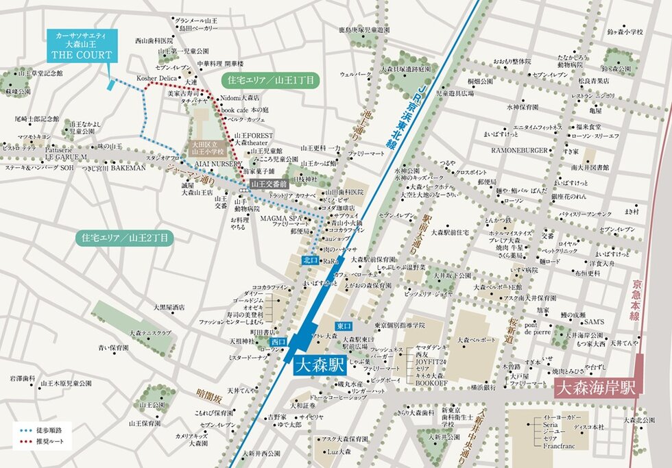 現地インフォメーションサロン案内図(ザ・コート)